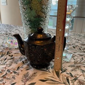 Classic Black Ceramic Teapot